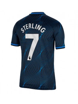 Moški Nogometna dresi replika Chelsea Raheem Sterling #7 Gostujoči 2023-24 Kratek rokav